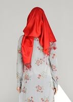 Tesettür giyim SİYAH T 2631 Desenli Krep Tunik-Magazin