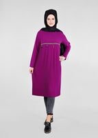 Tesettür giyim MOR T 2825 Pilise Detaylı Tunik-Pr Collection