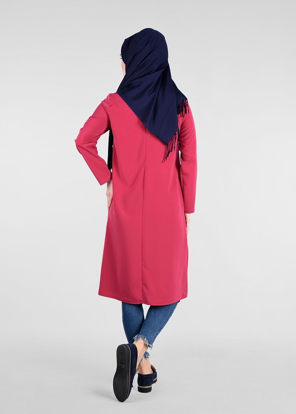 Tesettür giyim MERCAN T 2825 Pilise Detaylı Tunik-Pr Collection