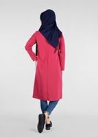 Tesettür giyim MERCAN T 2825 Pilise Detaylı Tunik-Pr Collection