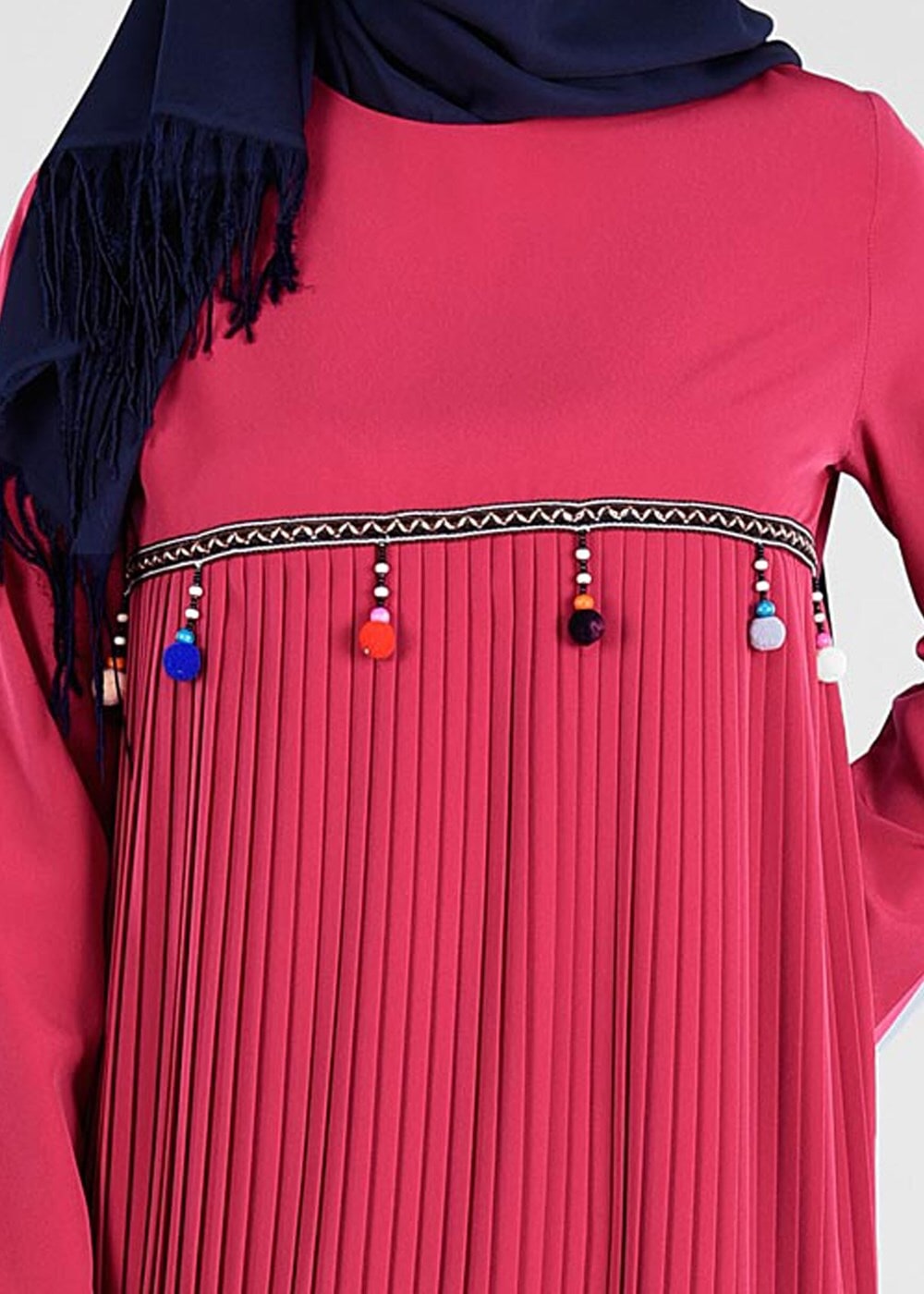 Tesettür giyim MERCAN T 2825 Pilise Detaylı Tunik-Pr Collection