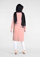 Tesettür giyim PUDRA T 2825 Pilise Detaylı Tunik-Pr Collection