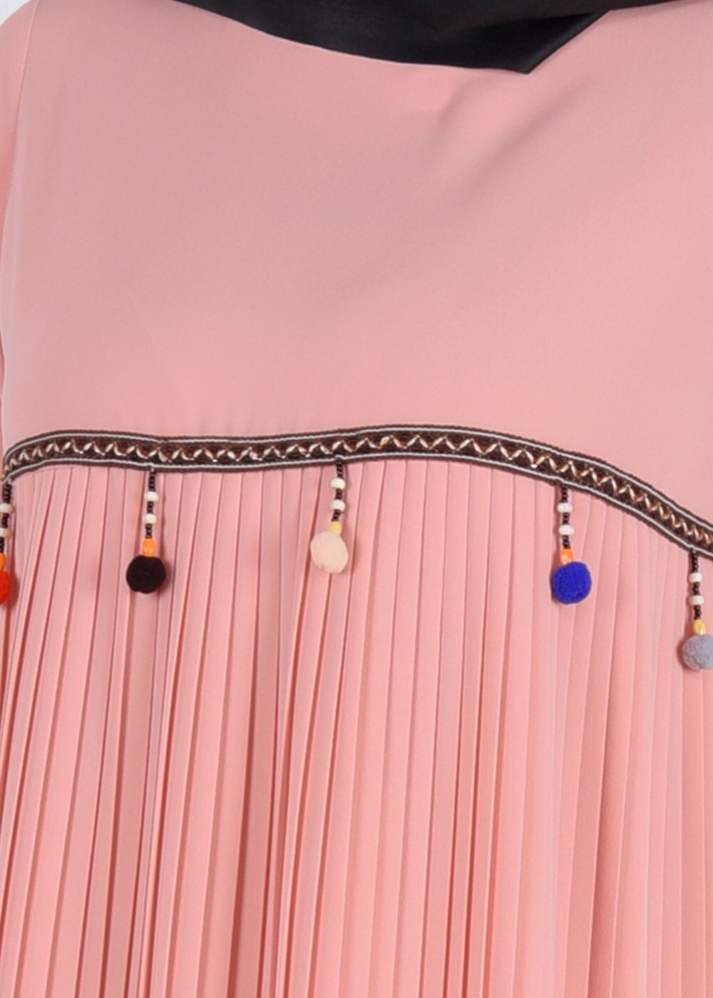 Tesettür giyim PUDRA T 2825 Pilise Detaylı Tunik-Pr Collection