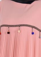 Tesettür giyim PUDRA T 2825 Pilise Detaylı Tunik-Pr Collection