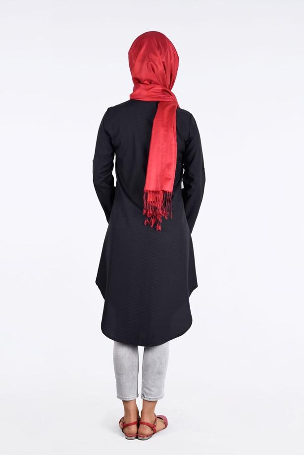 Vêtements hijab  T 3000 Erkek Yaka Nakışlı Tunik-Yılmazlar - TRENDTESETTÜR