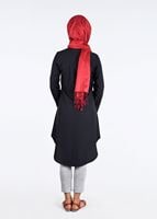 Vêtements hijab NOIR T 3000 Erkek Yaka Nakışlı Tunik-Yılmazlar