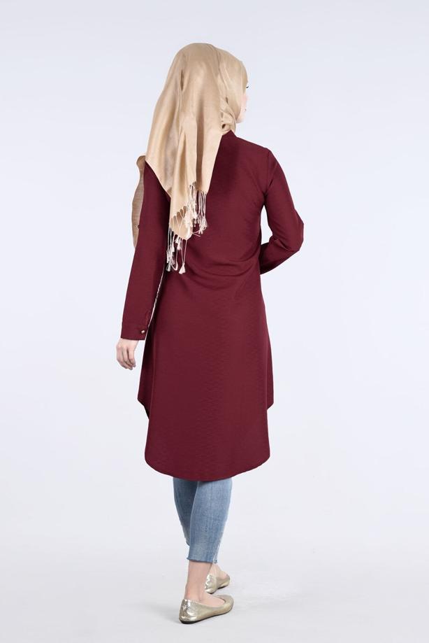 Vêtements hijab  T 3000 Erkek Yaka Nakışlı Tunik-Yılmazlar - TRENDTESETTÜR