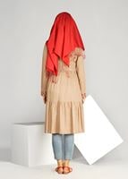 Vêtements hijab BRUN T 3151 ModaHanne- Etnik Desen Tunik