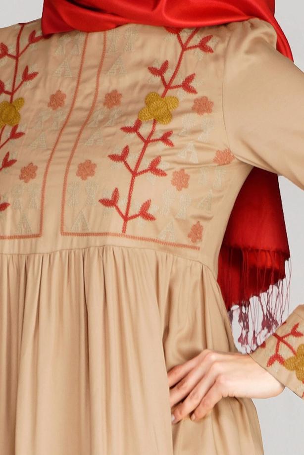 Vêtements hijab  T 3151 ModaHanne- Etnik Desen Tunik - TRENDTESETTÜR