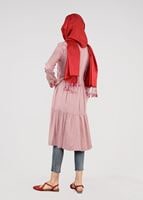 Vêtements hijab POUDRE T 3151 ModaHanne- Etnik Desen Tunik