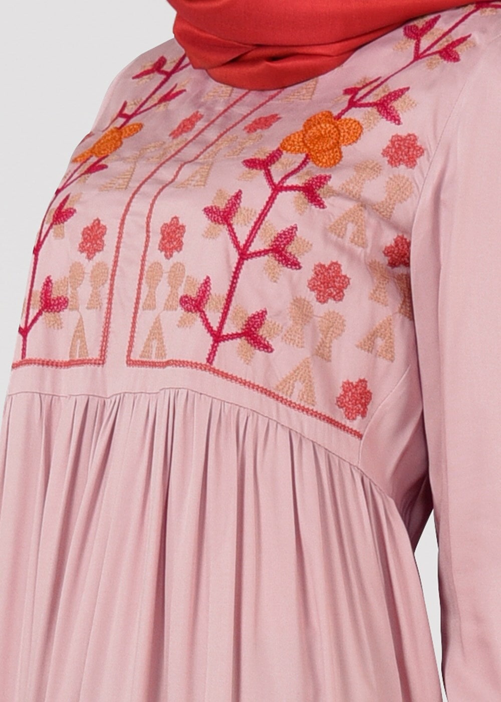 Vêtements hijab POUDRE T 3151 ModaHanne- Etnik Desen Tunik