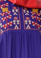 Vêtements hijab BLEU MARINE T 3151 ModaHanne- Etnik Desen Tunik