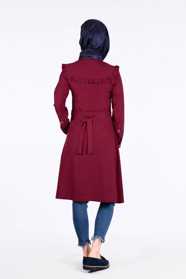 Vêtements hijab  T 4000  Fırfır Detaylı Tunik-Yılmazlar - TRENDTESETTÜR