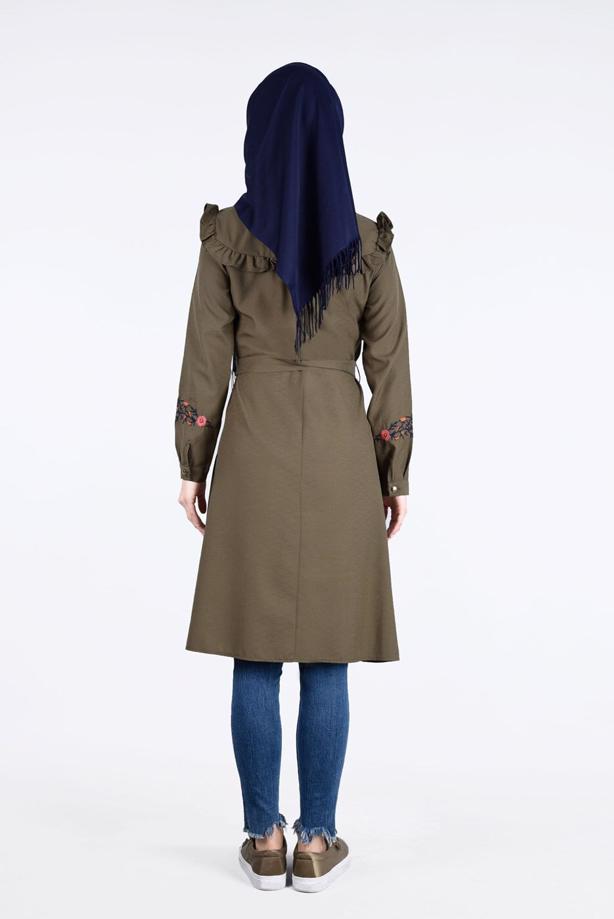 Vêtements hijab  T 4000  Fırfır Detaylı Tunik-Yılmazlar - TRENDTESETTÜR