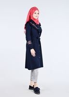 Vêtements hijab BLEU MARINE T 4000  Fırfır Detaylı Tunik-Yılmazlar