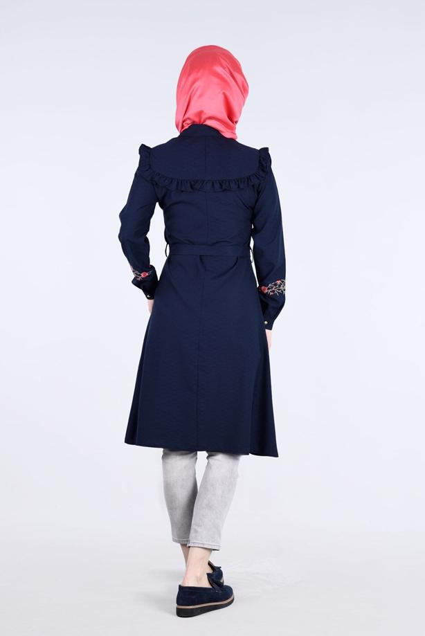 Vêtements hijab  T 4000  Fırfır Detaylı Tunik-Yılmazlar - TRENDTESETTÜR