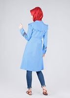 Vêtements hijab BLEU T 4000  Fırfır Detaylı Tunik-Yılmazlar