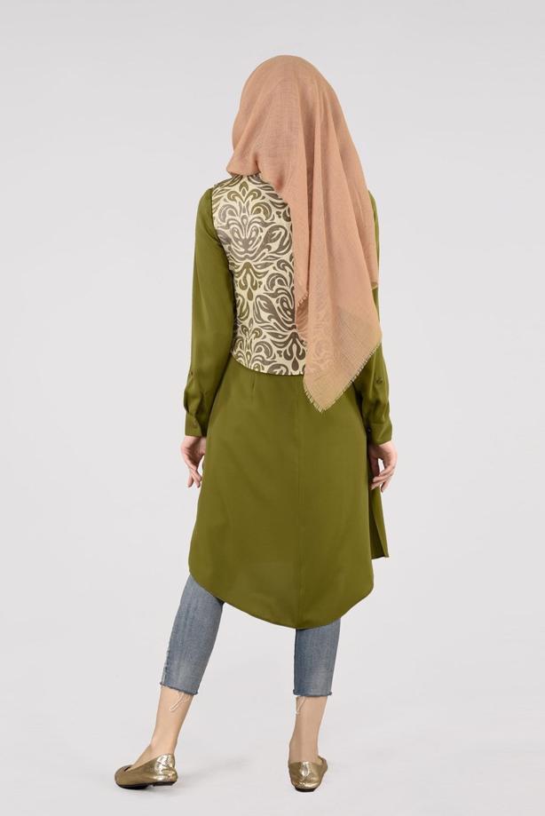 Tesettür giyim  T 4674 Almina 271175 2&prime;li Tunik-Alv Fashion - TRENDTESETTÜR