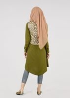Tesettür giyim HAKİ T 4674 Almina 271175 2&prime;li Tunik-Alv Fashion