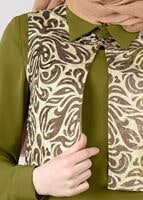 Tesettür giyim HAKİ T 4674 Almina 271175 2&prime;li Tunik-Alv Fashion