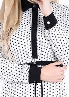 Tesettür giyim KREM T 4679 Moss Crep Tesettür Tunik-Alv Fashion