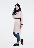 Tesettür giyim PUDRA T 4679 Moss Crep Tesettür Tunik-Alv Fashion