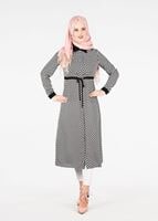 Tesettür giyim SİYAH T 4690 Port Crep 1574 Tunik-Alv Fashion