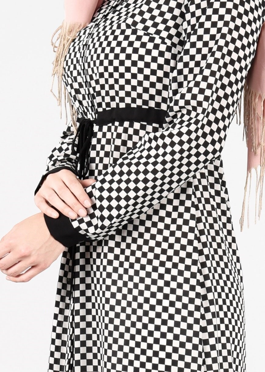 Tesettür giyim SİYAH T 4690 Port Crep 1574 Tunik-Alv Fashion