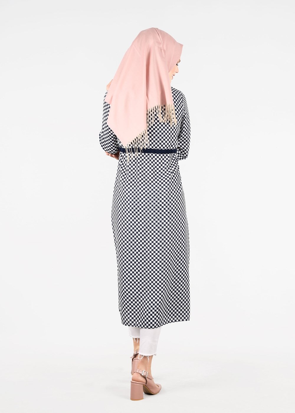 Tesettür giyim LACİVERT T 4690 Port Crep 1574 Tunik-Alv Fashion