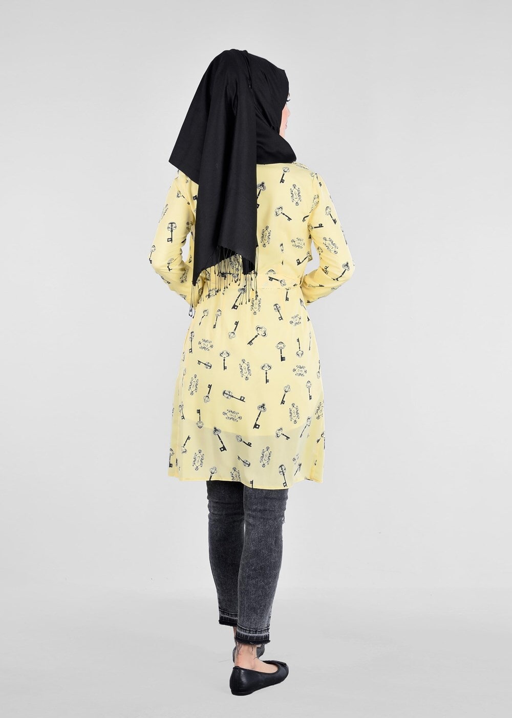 Tesettür giyim SARI T 4698 Rosa 8291 Tesettür Tunik-Alv Fashion