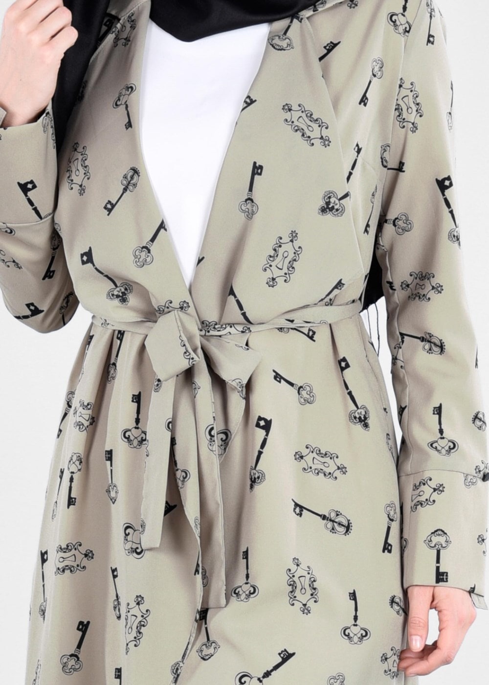 Tesettür giyim HAKİ T 4698 Rosa 8291 Tesettür Tunik-Alv Fashion