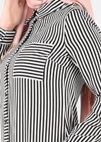 Tesettür giyim SİYAH T 4812 MS Crep Tunik-Alv Fashion