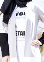 Tesettür giyim SİYAH T 5131 2&prime;li Tesettür Takım-Bwest