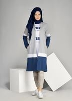 Tesettür giyim LACİVERT T 5131 2&prime;li Tesettür Takım-Bwest