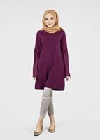 Tesettür giyim MÜRDÜM T 5457 Mısra-Güpür Detaylı Tunik