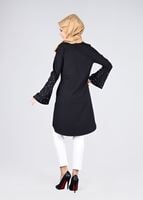 Tesettür giyim SİYAH T 6441 ModaBu- İncili Tesettür Tunik