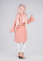 Tesettür giyim PUDRA T 6441 ModaBu- İncili Tesettür Tunik