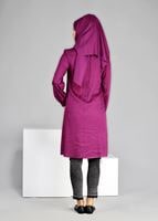 Hijab clothing PURPLE T 7051 ModaHanne-Nakış Detaylı Tunik