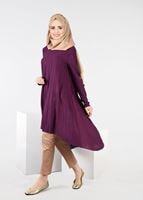 Tesettür giyim MÜRDÜM T 8051 ModaBu- Piliseli Tesettür Tunik