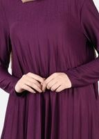 Tesettür giyim MÜRDÜM T 8051 ModaBu- Piliseli Tesettür Tunik