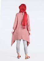 Tesettür giyim PUDRA T 8415 Asmiray-Nakışlı Tunik