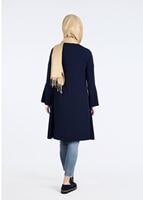 Tesettür giyim LACİVERT T 9725 Pilise Detaylı Tunik-Pr Collection