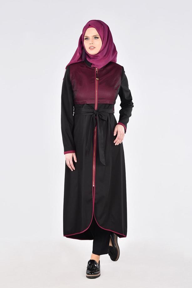 Vêtements hijab  T 1721 Demre Tesettür Trench-Alv Fashion - TRENDTESETTÜR