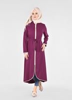 Tesettür giyim FUŞYA T 1721 Demre Tesettür Trench-Alv Fashion
