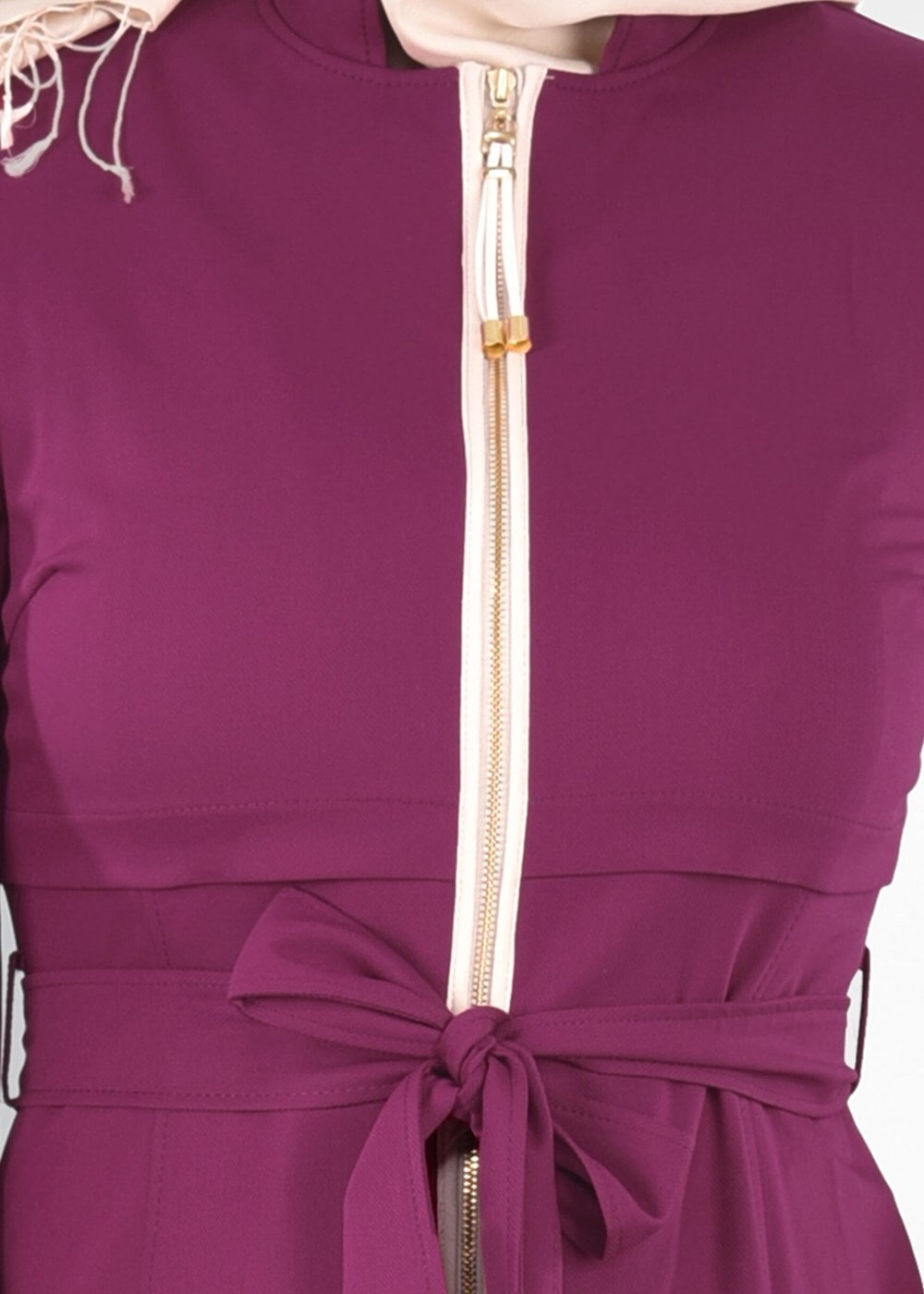 Tesettür giyim FUŞYA T 1721 Demre Tesettür Trench-Alv Fashion