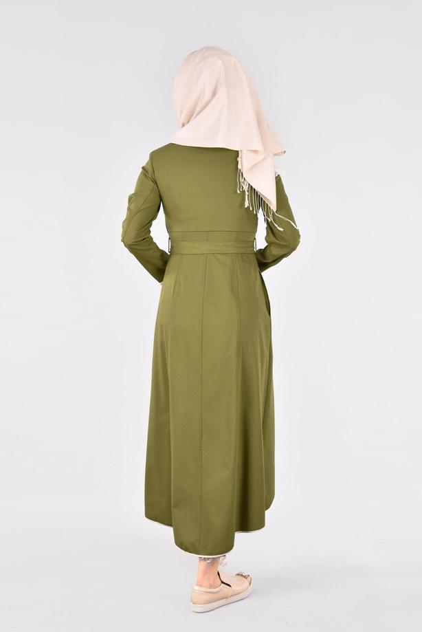 Vêtements hijab  T 1721 Demre Tesettür Trench-Alv Fashion - TRENDTESETTÜR
