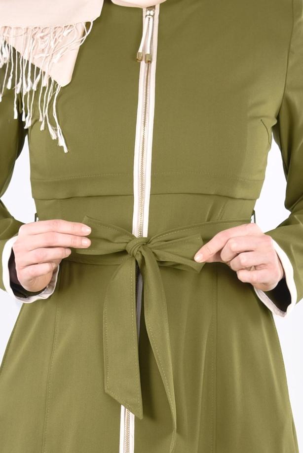 Vêtements hijab  T 1721 Demre Tesettür Trench-Alv Fashion - TRENDTESETTÜR