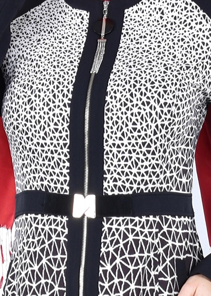 Tesettür giyim SİYAH T 1741 Meriva Tesettür Trench-Alv Fashion