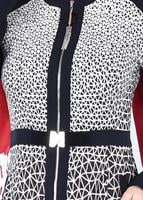 Tesettür giyim SİYAH T 1741 Meriva Tesettür Trench-Alv Fashion