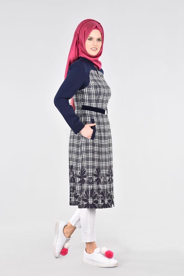 Vêtements hijab  T 1742 Meriva Tesettür Trench-Alv Fashion - TRENDTESETTÜR